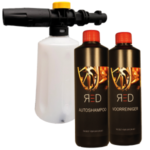 RED Aanbiedingspakket | Autoshampoo, Voorwas & Schuimkanon | Beste Deal voor Perfecte Reiniging
